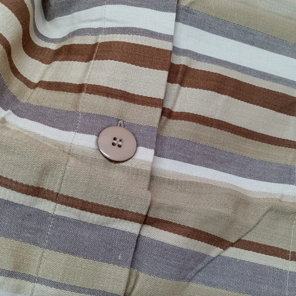 NWOT Crate&Barrel Bergen Stripe Standard Sham Pair Brown/Tan/Beige